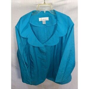 Allison Woods Women’s Dressy Jacket Size 3XL Blue Business Going Out Party